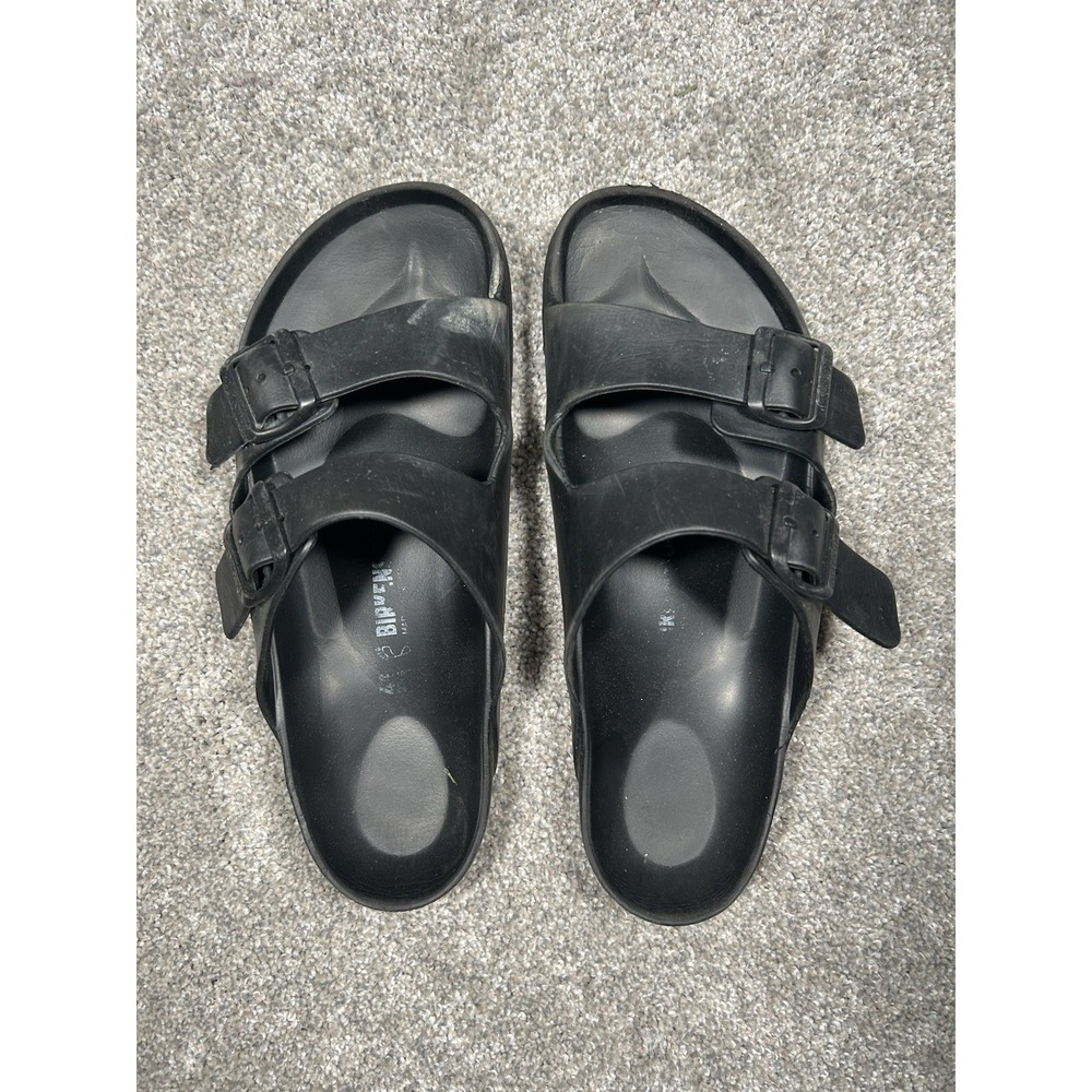 Black Rubber Birkenstocks Men's Size 42 (US Size 9) - Picture 6 of 7